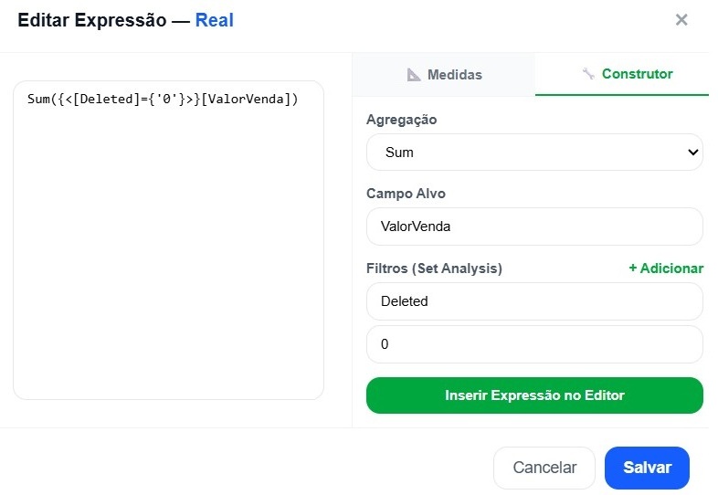 Construtor de Set Analysis